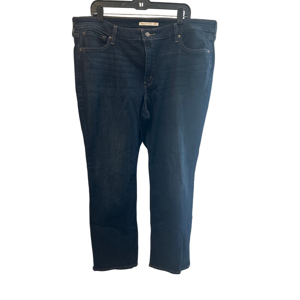 Women’s Levi’s 414 Classic Straight Dark Wash Jeans. Size 22W